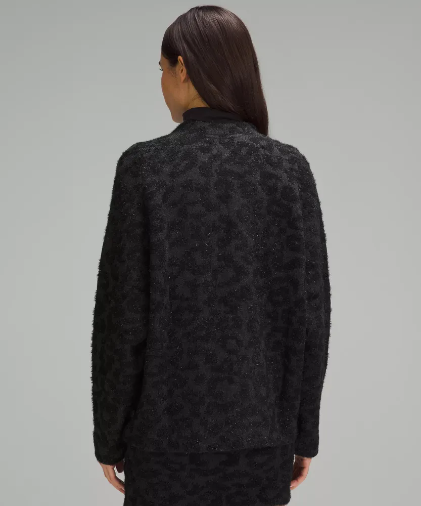 Wool-Blend Jacquard Cardigan | Women's Hoodies & Sweatshirts