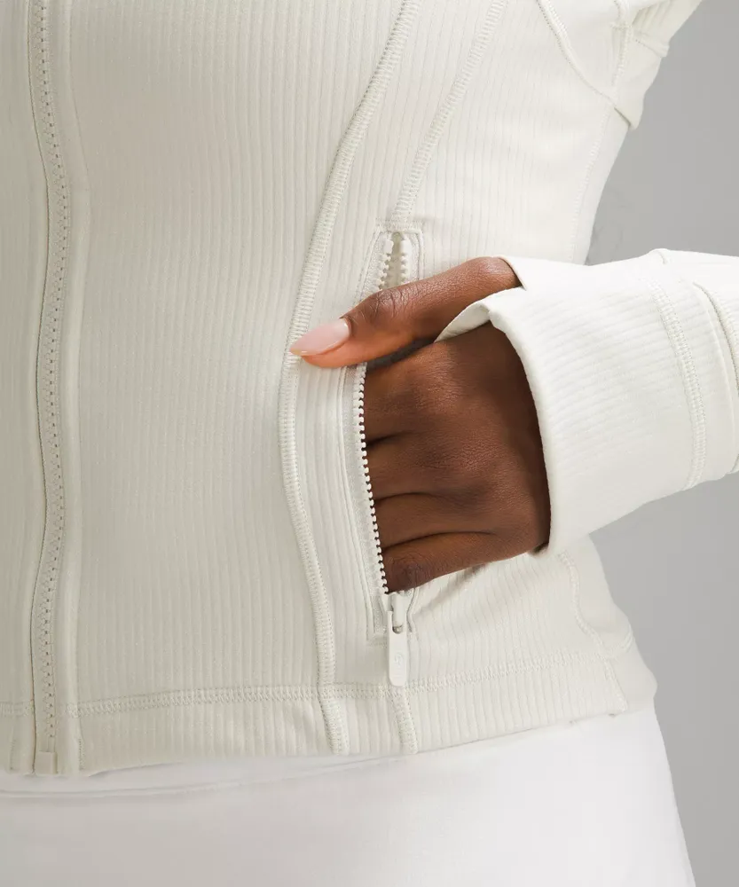 New Lululemon Mesh Hooded Cropped Define Jacket Bone Color Size 8