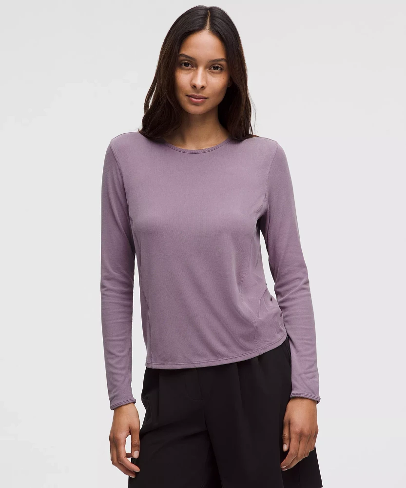 Twist-Back Soft Ribbed Long-Sleeve Top | Women's Long Sleeve Shirts