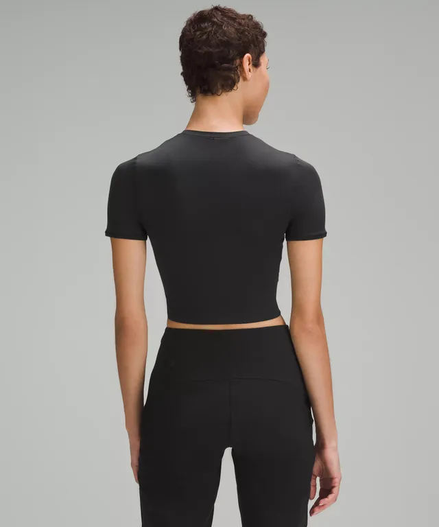 Some of my Black Friday haul. WU HR Flux (6) and Ribbed Held Tight Short  Sleeve Shirt (8), both Black. : r/lululemon