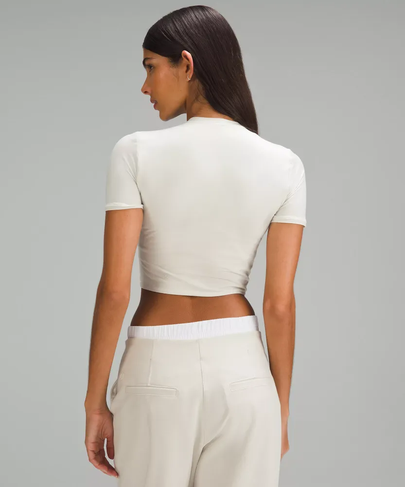 Wundermost Ultra-Soft Nulu Crewneck Cropped T-Shirt | Women's Short Sleeve Shirts & Tee's
