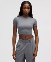 Wundermost Ultra-Soft Nulu Crewneck Cropped T-Shirt | Women's Short Sleeve Shirts & Tee's