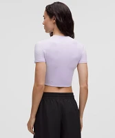 Wundermost Ultra-Soft Nulu Crewneck Cropped T-Shirt | Women's Short Sleeve Shirts & Tee's