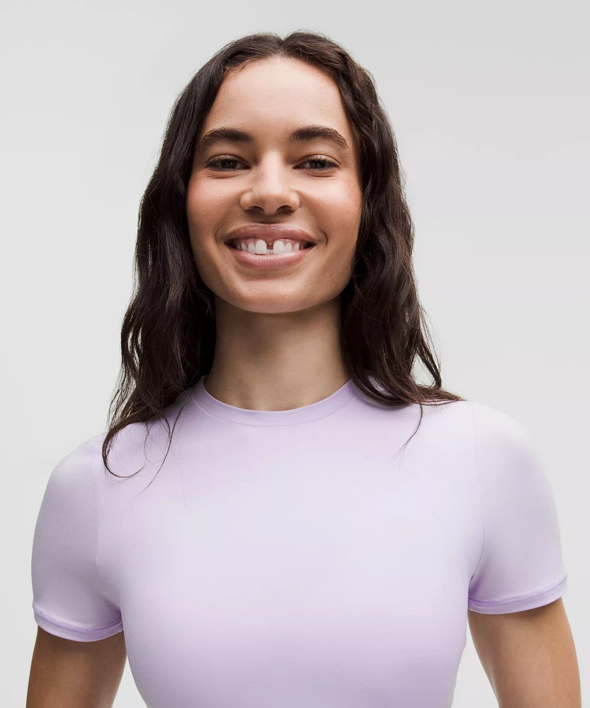 Wundermost Ultra-Soft Nulu Crewneck Cropped T-Shirt | Women's Short Sleeve Shirts & Tee's