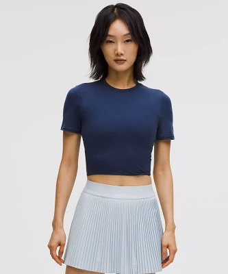 Wundermost Ultra-Soft Nulu Crewneck Cropped T-Shirt | Women's Short Sleeve Shirts & Tee's