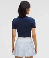 Wundermost Ultra-Soft Nulu Crewneck Cropped T-Shirt | Women's Short Sleeve Shirts & Tee's