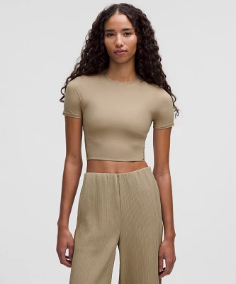 Wundermost Ultra-Soft Nulu Crewneck Cropped T-Shirt | Women's Short Sleeve Shirts & Tee's
