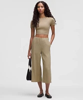 Wundermost Ultra-Soft Nulu Crewneck Cropped T-Shirt | Women's Short Sleeve Shirts & Tee's