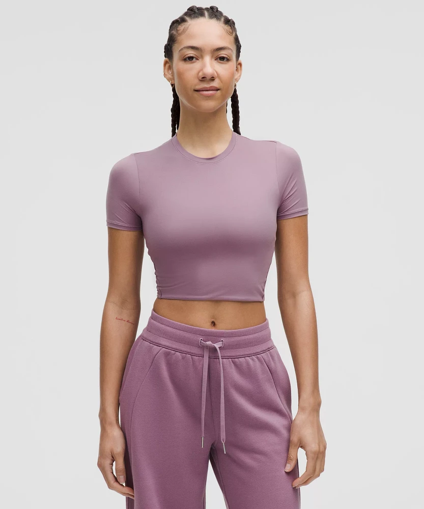 Wundermost Ultra-Soft Nulu Crewneck Cropped T-Shirt | Women's Short Sleeve Shirts & Tee's