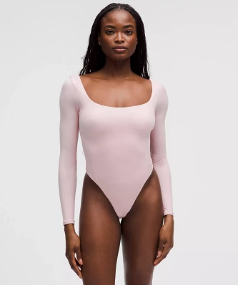 Wundermost Ultra-Soft Nulu Square-Neck Long-Sleeve Bodysuit | Women's Bodysuits