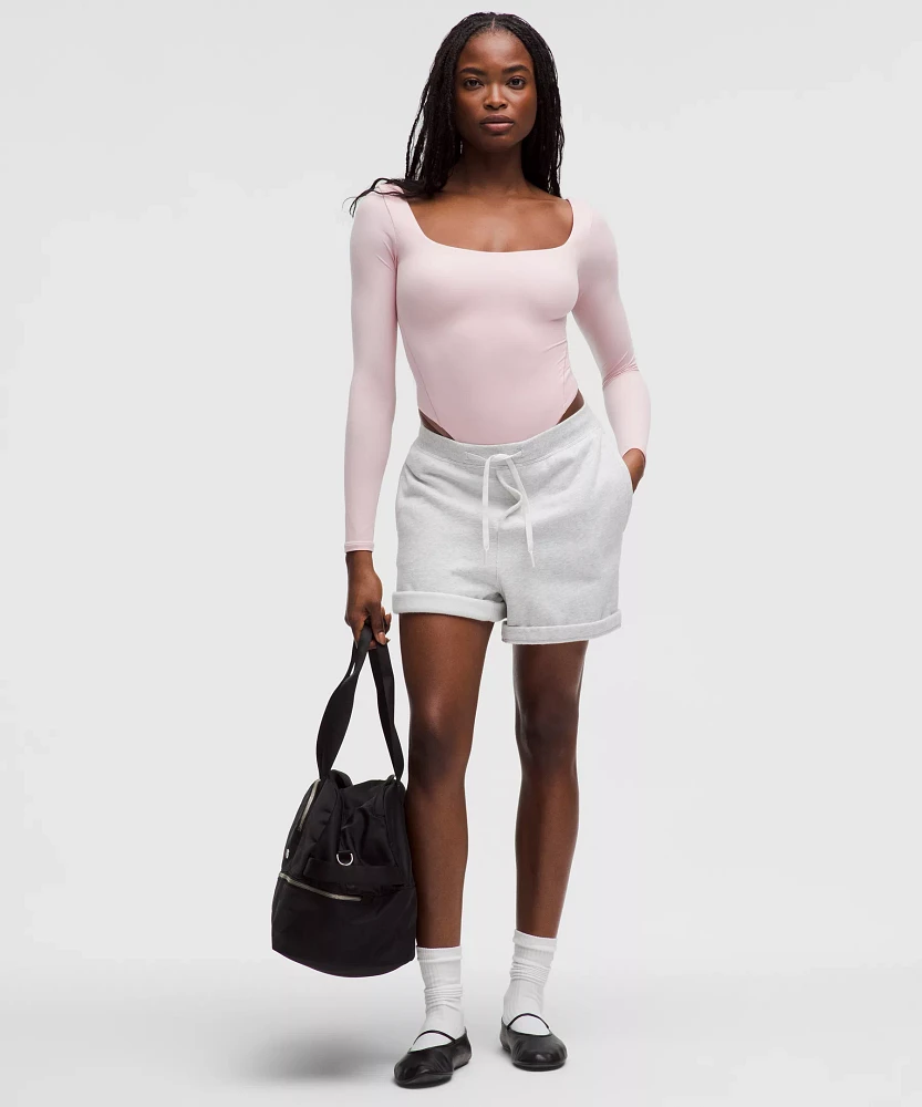 Wundermost Ultra-Soft Nulu Square-Neck Long-Sleeve Bodysuit | Women's Bodysuits