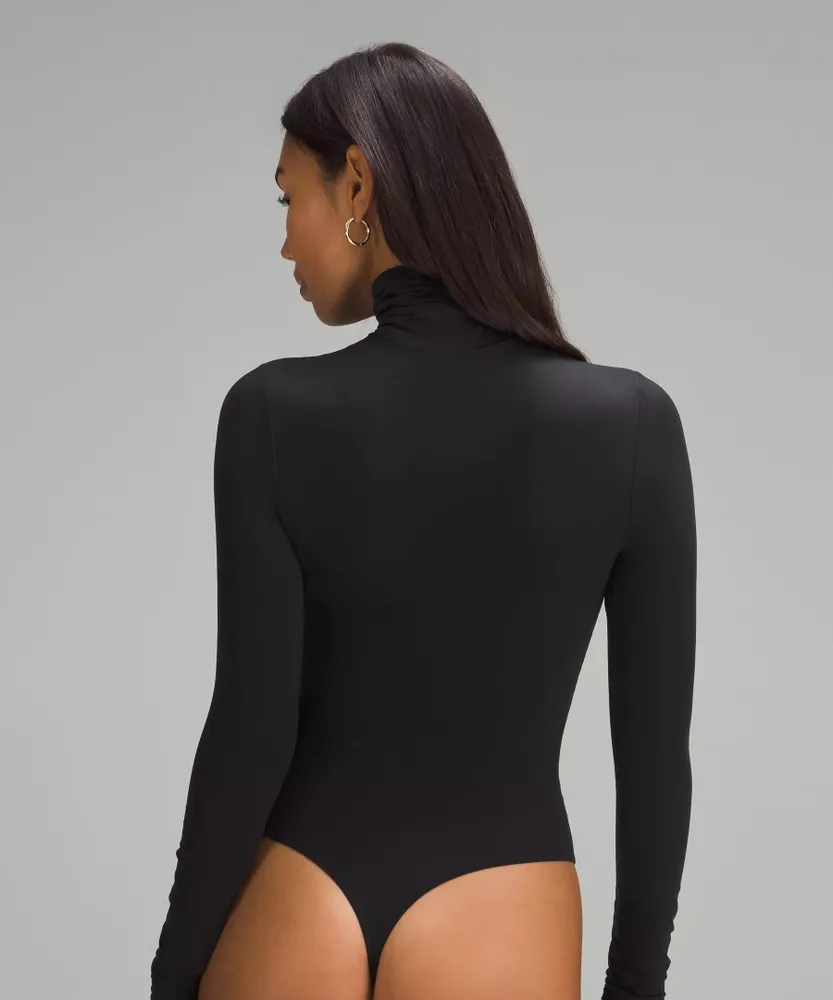 lululemon black bodysuit : non-maternity but bump-friendly
