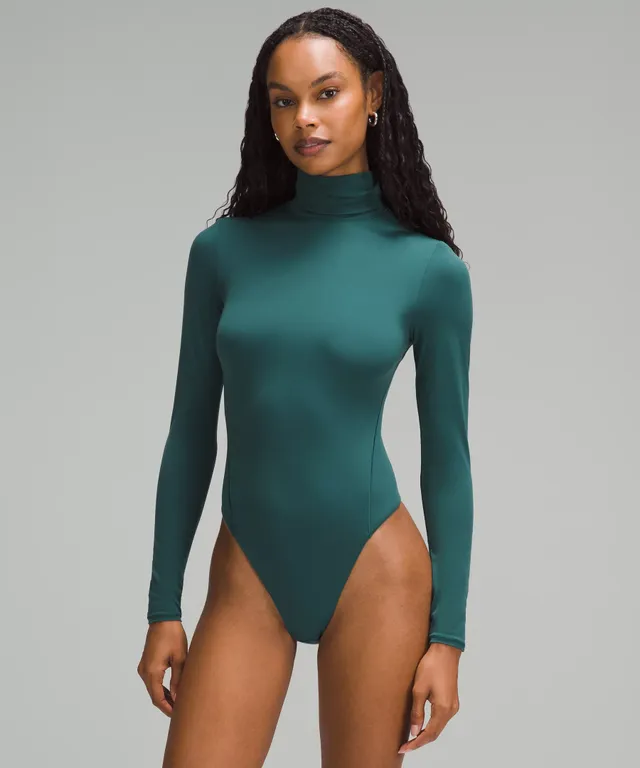 lululemon athletica Wundermost Bodysuit - Ultra-soft Nulu Square-neck  Long-sleeve Bodysuit in Green
