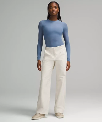 Nulu Mesh Long-Sleeve Crewneck Bodysuit | Women's Long Sleeve Shirts