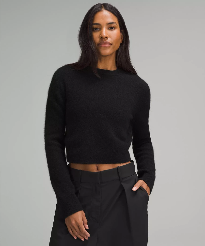 Alpaca Wool-Blend Cropped Sweater | Women's Sweaters