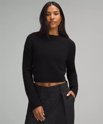 Alpaca Wool-Blend Cropped Sweater | Women's Sweaters