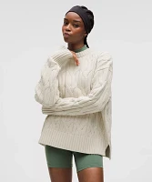 Cable-Knit Oversized Crewneck | Women's Sweaters