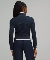 Textured Slim-Fit Track Jacket | Women's Coats & Jackets