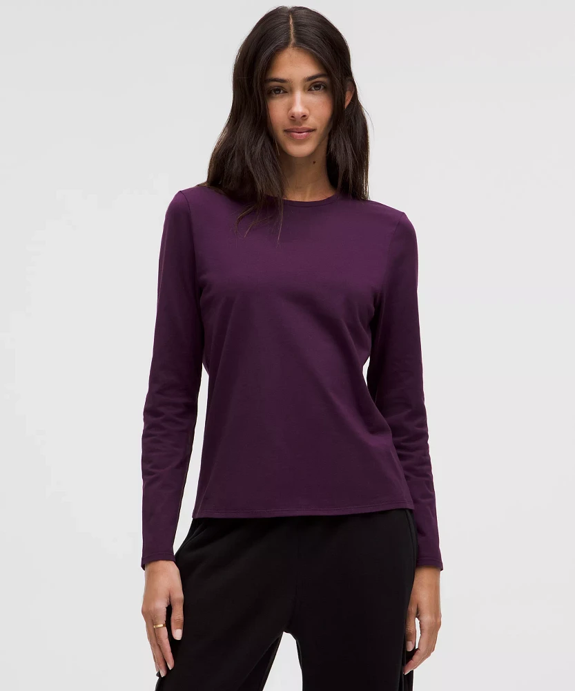 Organic Cotton Crewneck Long-Sleeve Shirt | Women's Long Sleeve Shirts