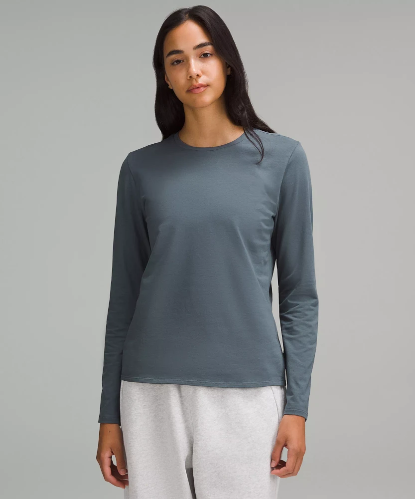 Organic Cotton Crewneck Long-Sleeve Shirt | Women's Long Sleeve Shirts