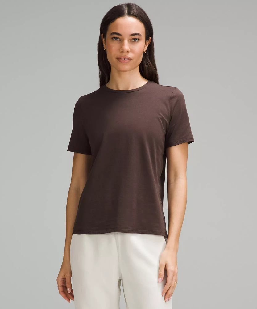 Organic Cotton Straight-Hem Crewneck T-Shirt | Women's Short Sleeve Shirts & Tee's