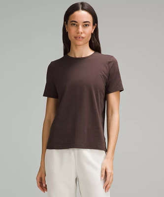 Organic Cotton Straight-Hem Crewneck T-Shirt | Women's Short Sleeve Shirts & Tee's