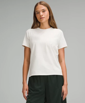 Organic Cotton Straight-Hem Crewneck T-Shirt | Women's Short Sleeve Shirts & Tee's