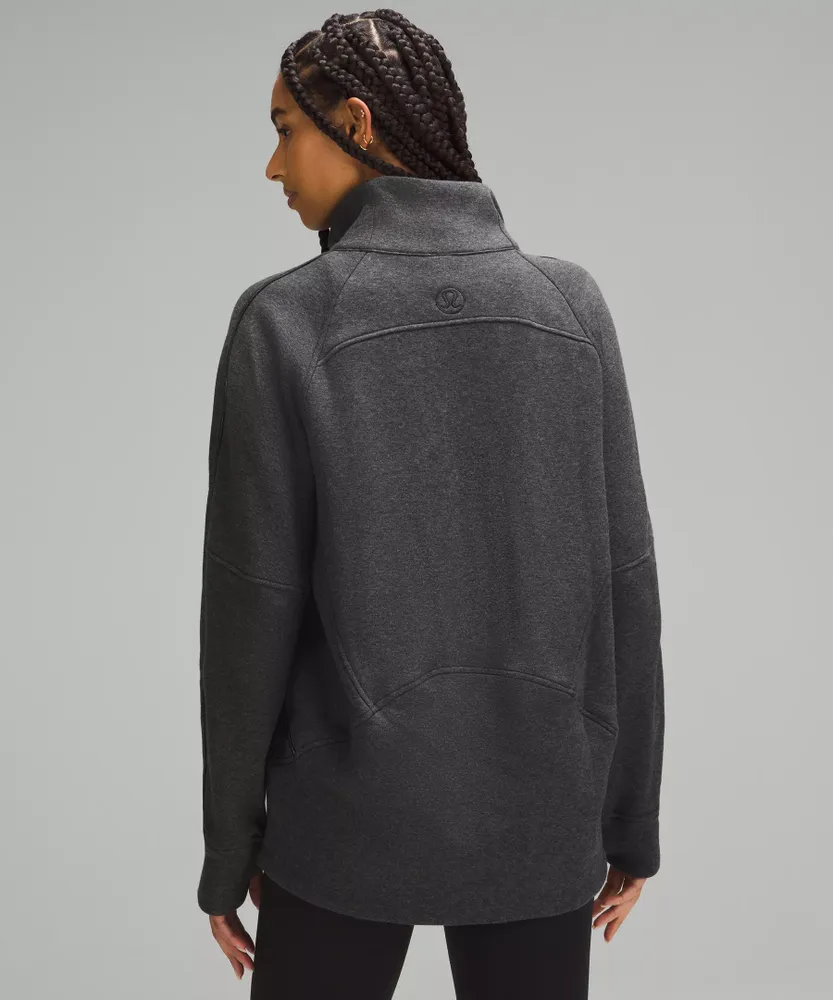 lululemon athletica, Jackets & Coats, Lululemon Its Fleecing Cold Full  Zip Jacket Womens Size 4 Gray Black