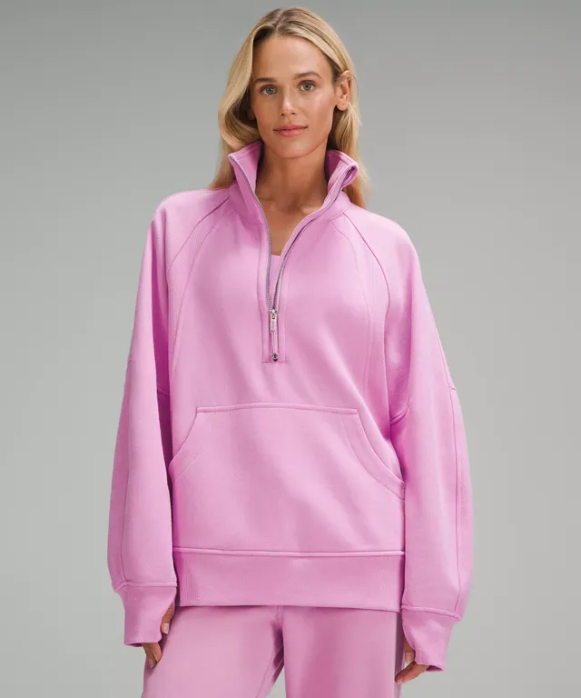 Lululemon Oversized Half-Zip Hoodie (Heathered Pink Taupe), Women's  Fashion, Activewear on Carousell