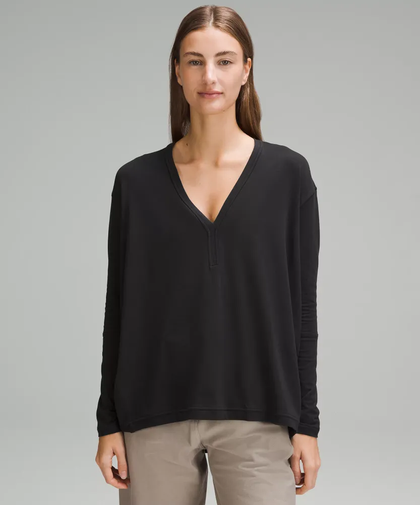 Lululemon Ebb to Street Long Sleeve Stretch Cropped Pullover Top