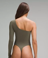 Wundermost Ultra-Soft Nulu Long-Sleeve One-Shoulder Bodysuit | Women's Long Sleeve Shirts