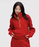 Lunar New Year Scuba Oversized Funnel-Neck Half Zip | Women's Hoodies & Sweatshirts