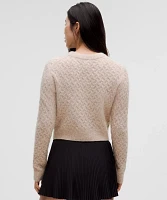 Alpaca Wool-Blend Crosshatch Sweater | Women's Sweaters