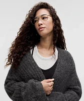 Alpaca Wool-Blend Shawl-Collar Cardigan | Women's Sweaters