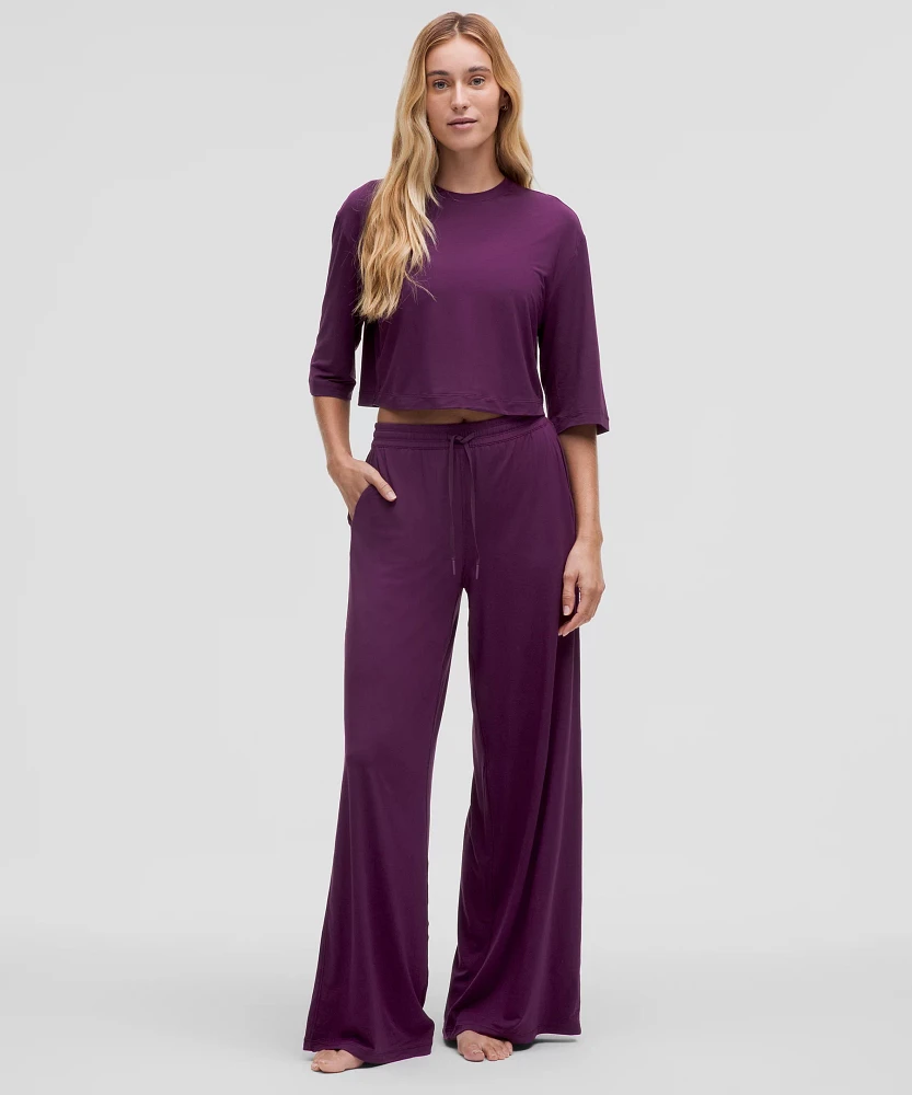 Modal Relaxed-Fit Cropped Short-Sleeve Shirt | Women's Short Sleeve Shirts & Tee's