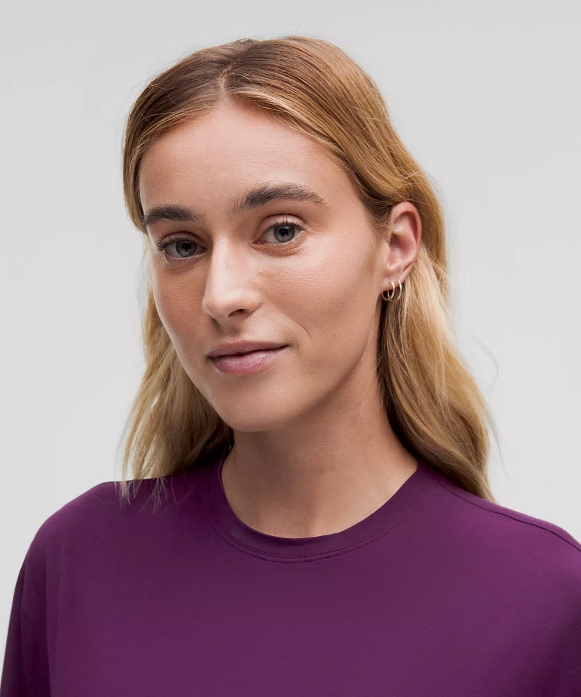 Modal Relaxed-Fit Cropped Short-Sleeve Shirt | Women's Short Sleeve Shirts & Tee's