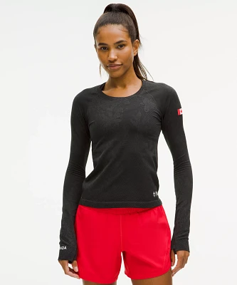 Team Canada Swiftly Tech Long-Sleeve Shirt 2.0 Waist Length *COC Logo | Women's Long Sleeve Shirts