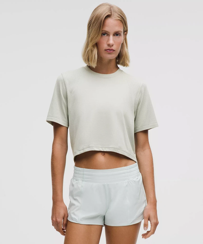 Swiftly High-Low Cropped Short-Sleeve Shirt | Women's Short Sleeve Shirts & Tee's