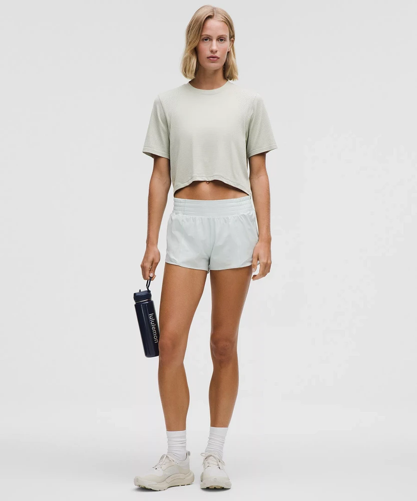 Swiftly High-Low Cropped Short-Sleeve Shirt | Women's Short Sleeve Shirts & Tee's