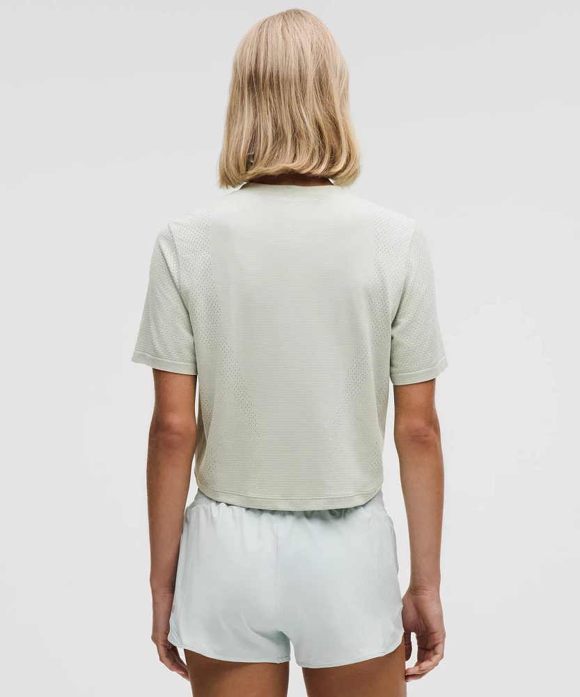 Swiftly High-Low Cropped Short-Sleeve Shirt | Women's Short Sleeve Shirts & Tee's