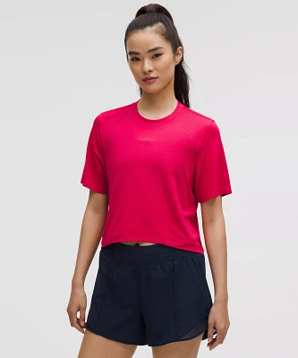 Swiftly High-Low Cropped Short-Sleeve Shirt | Women's Short Sleeve Shirts & Tee's