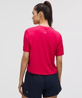Swiftly High-Low Cropped Short-Sleeve Shirt | Women's Short Sleeve Shirts & Tee's