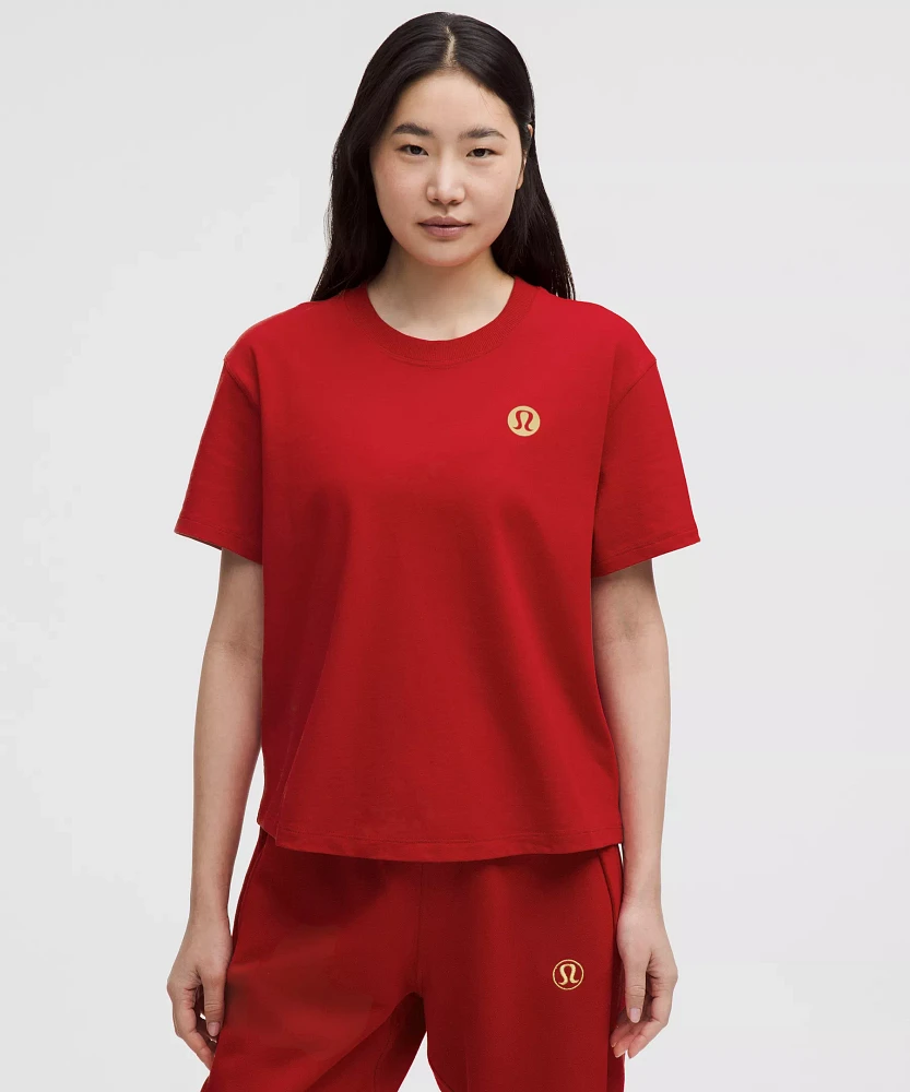 Lunar New Year Relaxed-Fit Cotton Jersey T-Shirt | Women's Short Sleeve Shirts & Tee's