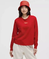 Lunar New Year Relaxed-Fit Cotton Jersey Long-Sleeve Shirt | Women's Long Sleeve Shirts