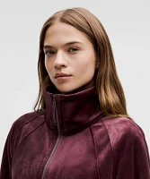 Scuba Oversized Funnel-Neck Half Zip *Velvet | Women's Hoodies & Sweatshirts