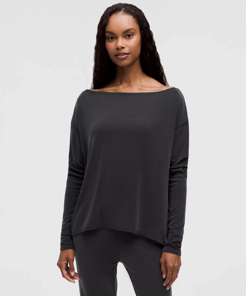 Drapey Softstreme Off-The-Shoulder Long-Sleeve Shirt | Women's Long Sleeve Shirts