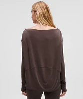 Drapey Softstreme Off-The-Shoulder Long-Sleeve Shirt | Women's Long Sleeve Shirts