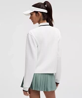 Textured Long-Sleeve Tennis Polo Shirt | Women's Long Sleeve Shirts