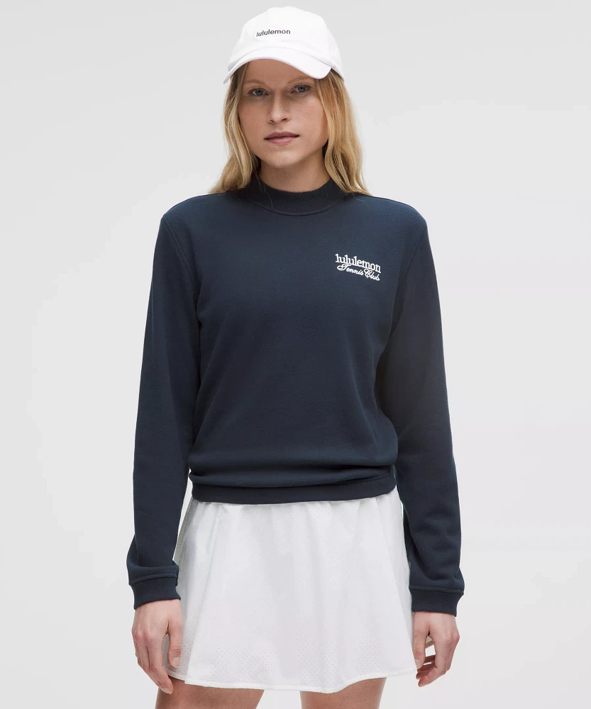 Cotton French Terry Crewneck Pullover *Tennis Club | Women's Sweaters