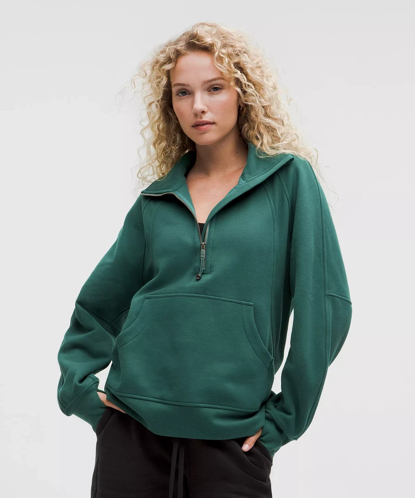 Scuba Oversized Funnel-Neck Half Zip *Long | Women's Hoodies & Sweatshirts